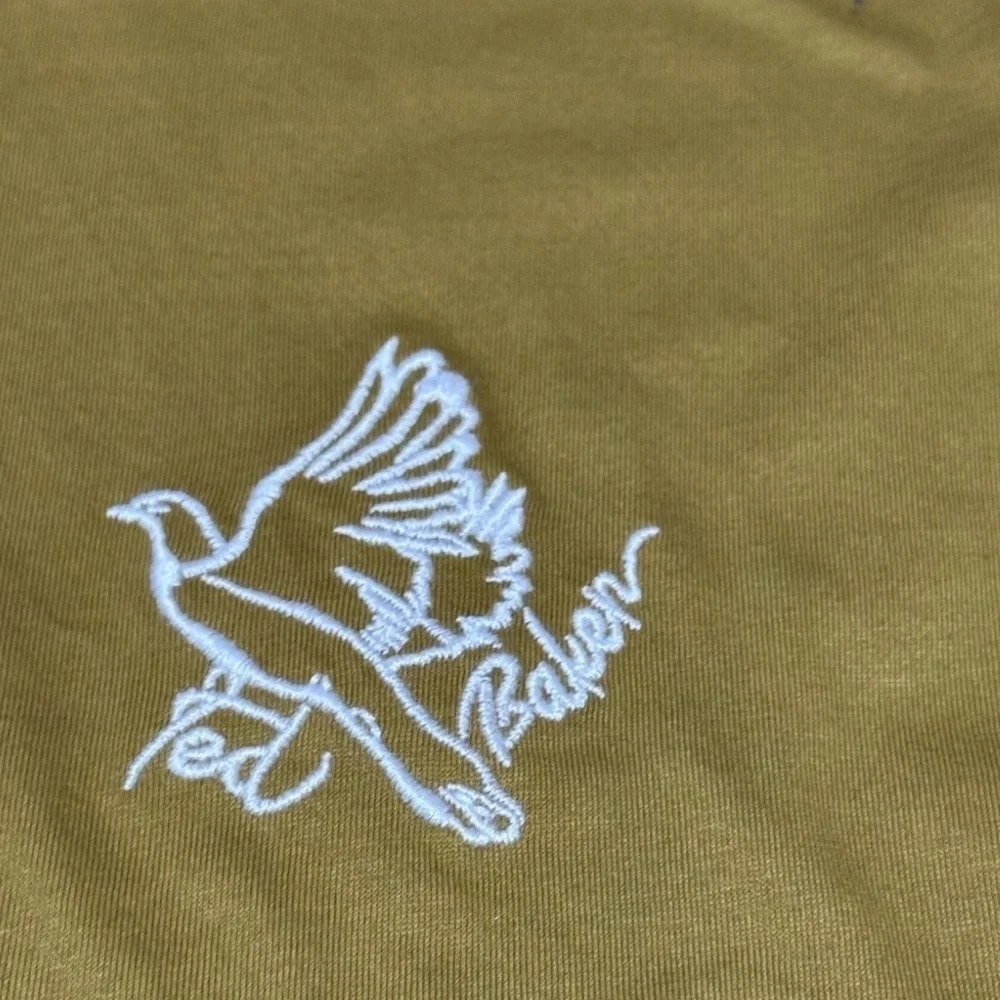 Ted Baker London Andam Embroidered Dove Graphic Tee yellow Mustard Size 3 US M